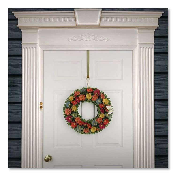 NATIONAL TREE COMPANY Spring Floral Wreath with Butterfly, 19.7" x 19.7" x 4.3", Assorted Colors (NTTEG7919B04461)