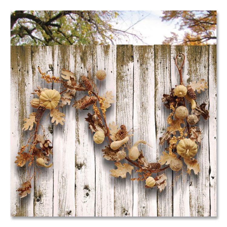 NATIONAL TREE COMPANY Fall Garland, 72" Long, White (NTTRAHVG060669A)
