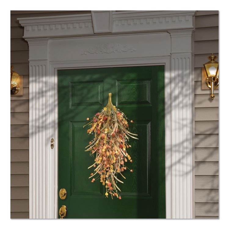 NATIONAL TREE COMPANY Fall Teardrop Decoration, 16" x 30" x 2", Orange (NTTRAHVT170375N)