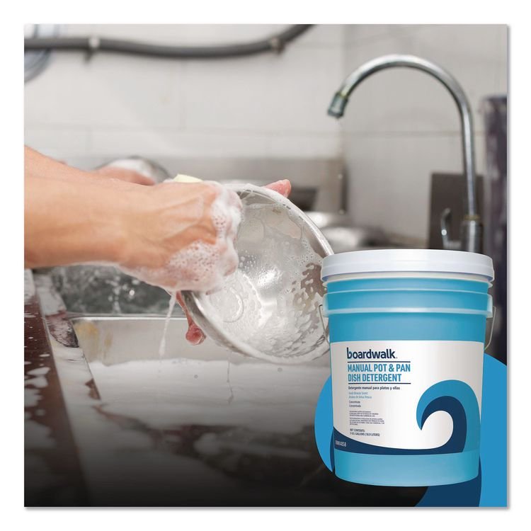 BOARDWALK Manual Pot and Pan Dish Detergent, Fresh Breeze Scent, 5 gal Pail (BWK4858)
