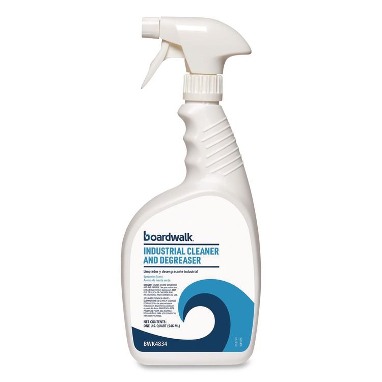 BOARDWALK Industrial Cleaner and Degreaser, Spearmint Scent, 32 oz Bottle, 12/Carton (BWK4834)