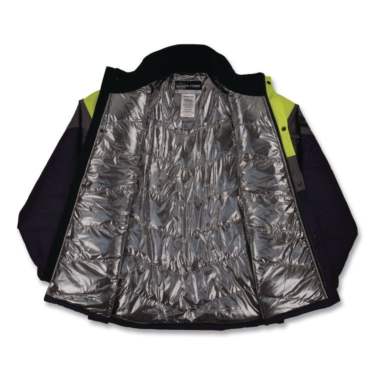 TENACIOUS HOLDINGS, . N-Ferno 6464 Insulated Freezer Jacket with AmpliFIRE Heat Reflective Lining, Small, Navy (EGO41132)