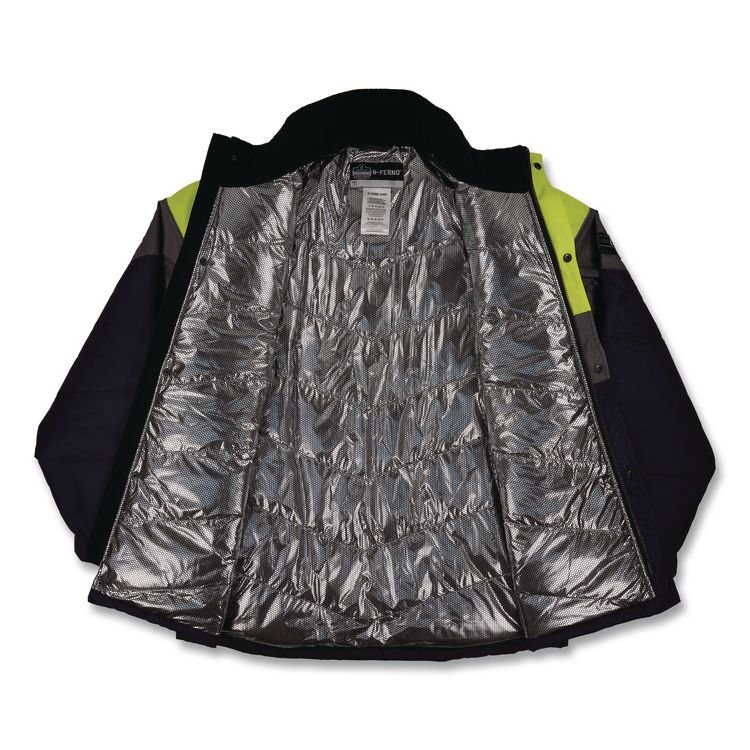 TENACIOUS HOLDINGS, . N-Ferno 6464 Insulated Freezer Jacket with AmpliFIRE Heat Reflective Lining, Medium, Navy (EGO41133)