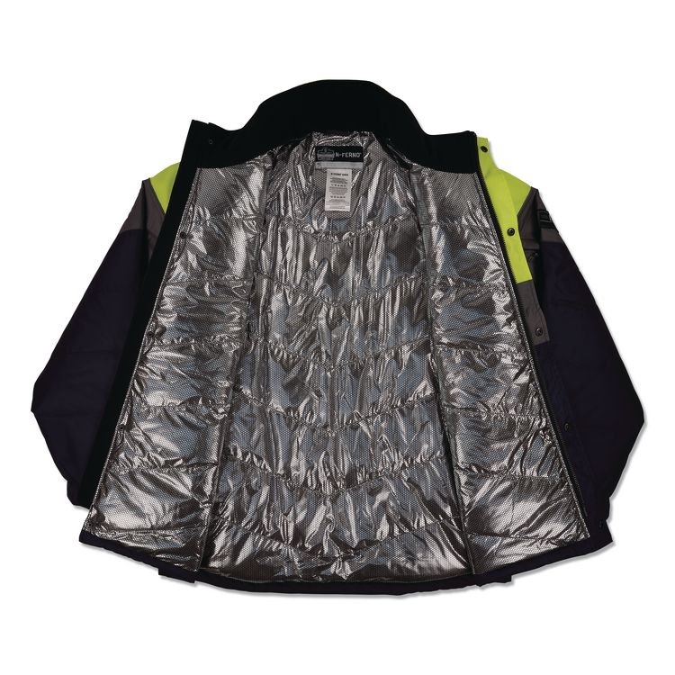 TENACIOUS HOLDINGS, . N-Ferno 6464 Insulated Freezer Jacket with AmpliFIRE Heat Reflective Lining, 5X-Large, Navy (EGO41139)