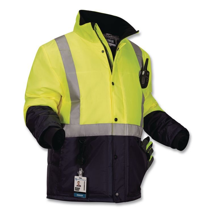 TENACIOUS HOLDINGS, . N-Ferno 6478 Class 2 Hi-Vis Freezer Jacket, Large, Lime (EGO41274)