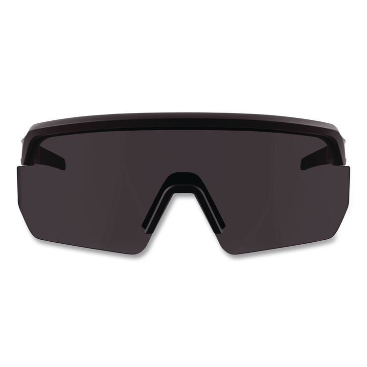 TENACIOUS HOLDINGS, . Skullerz AEGIR Color Enhancing Anti-Scratch Anti-Fog Safety Glasses, Matte Black Half Frame, High Contrast Smoke Single Lens (EGO55221)
