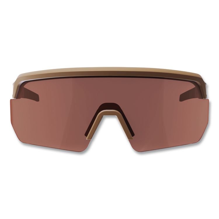 TENACIOUS HOLDINGS, . Skullerz AEGIR Color Enhancing Safety Glasses, Matte Desert Half Frame, High Contrast Bronze Shade 3 VLT Single Lens (EGO55200)