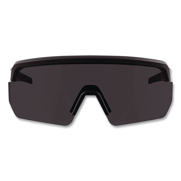 TENACIOUS HOLDINGS, . Skullerz AEGIR Color Enhancing Safety Glasses, Matte Black Half Frame, High Contrast Smoke Shade 2 VLT Single Lens (EGO55201)