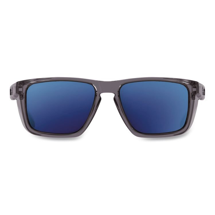 TENACIOUS HOLDINGS, . Skullerz SIXTEN Anti-Scratch Anti-Fog Safety Glasses with Side Shields, Smoke Full Frame, Polarized Mirrored Blue Dual Lens (EGO58240)