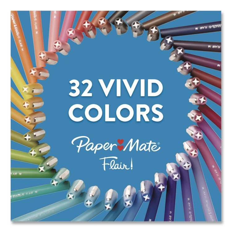 SANFORD Flair Felt Tip Porous Point Pen, Stick, Medium 0.7 mm, Assorted Ink and Barrel Colors, 4/Set (PAP8404452PP)