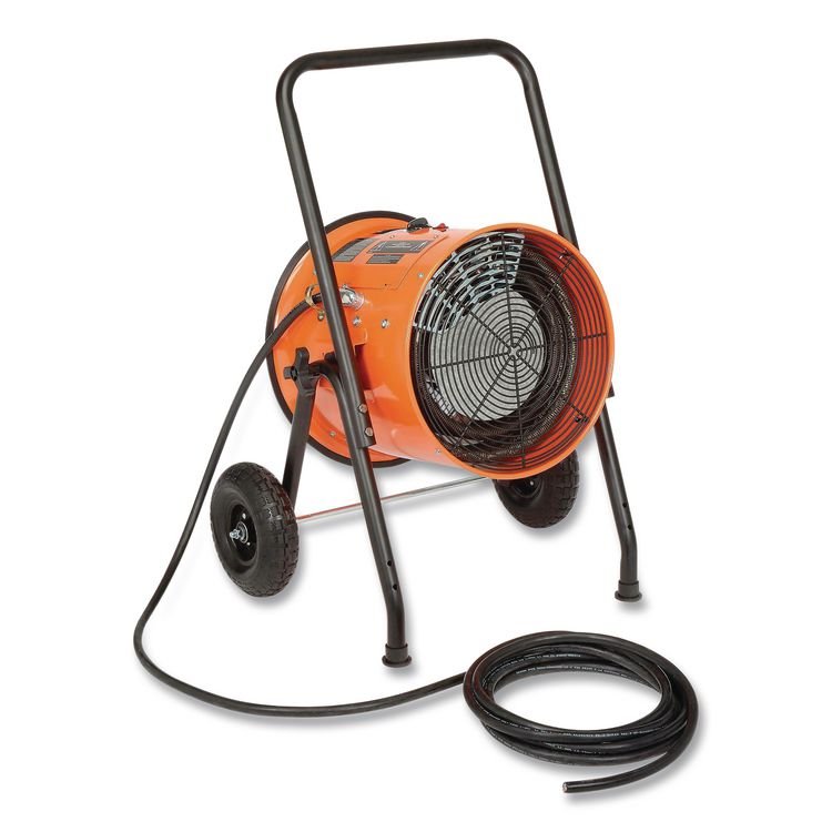 GLOBAL INDUSTRIAL Portable Salamander Heater with Adjustable Thermostat, 480 V, 15,000 W, 21.59 x 28 x 38.5, Orange (GBE653672)