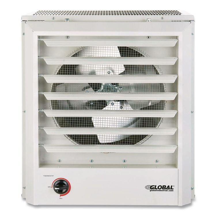 GLOBAL INDUSTRIAL Unit Heater, Horizontal or Vertical Downflow, 15,000 W, 19 x 13.75 x 21.44, White (GBE246134)