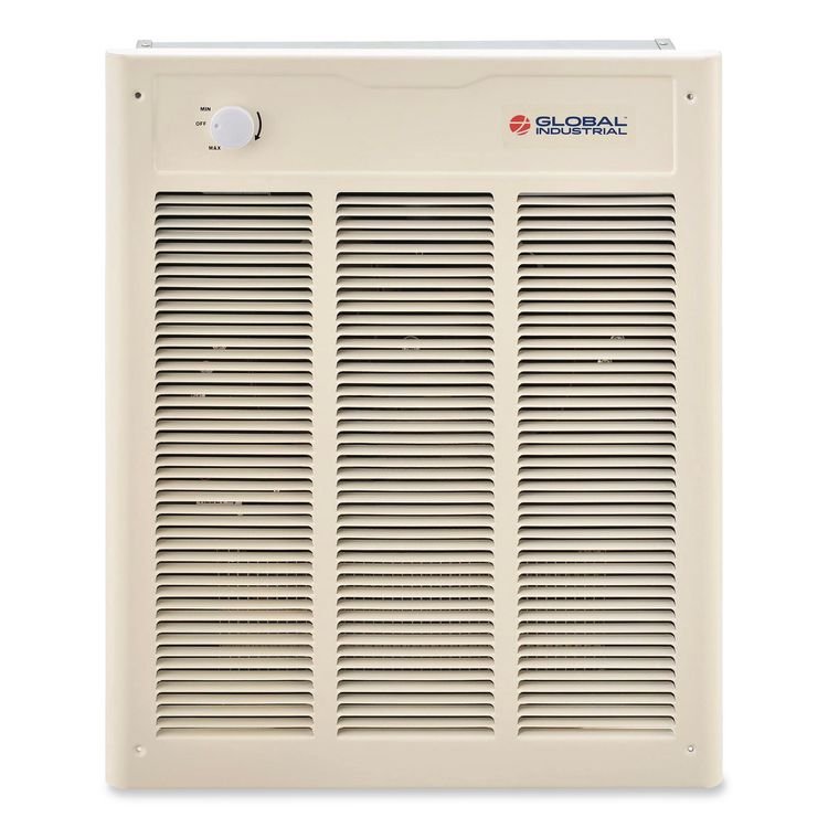 GLOBAL INDUSTRIAL Fan Forced Wall Heater with Enclosed Motor, 4,000 W, 15.75 x 5 x 19.25, White (GBE246743)