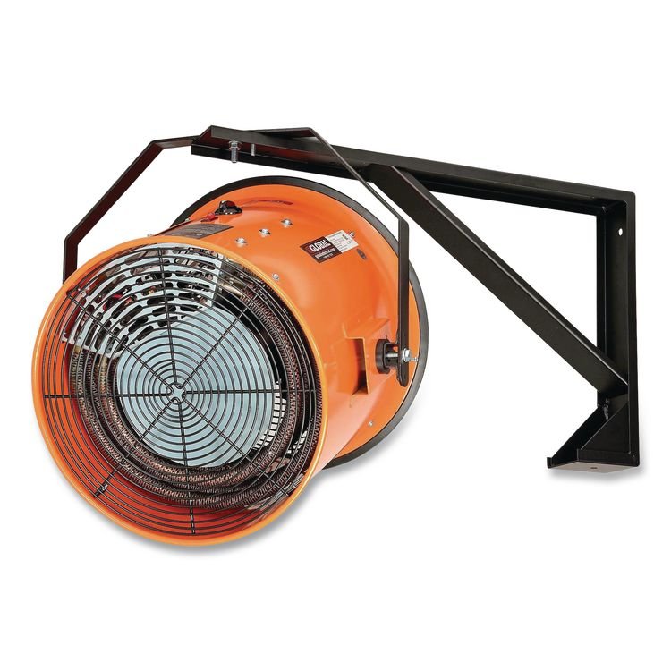 GLOBAL INDUSTRIAL Electric Salamander Heater with Adjustable Thermostat 480 V, 30,000 W, 23.03 x 7.12 x 24.68, Orange (GBE246068)