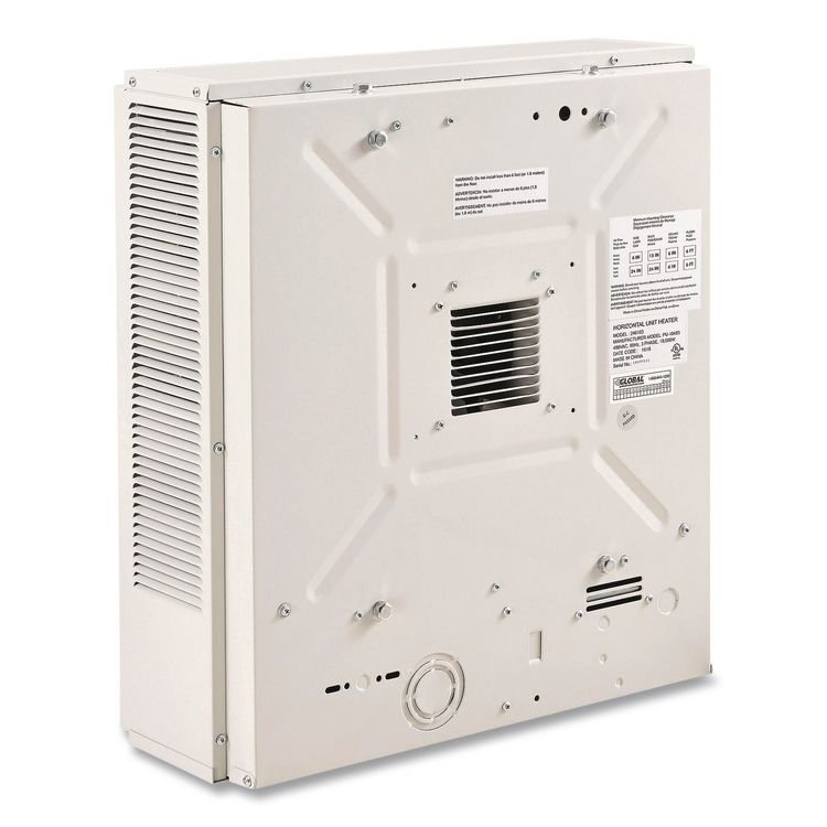 GLOBAL INDUSTRIAL Unit Heater, Horizontal or Vertical Downflow, 10,000 W, 18.12 x 16.75 x 16.06, White (GBE246103)