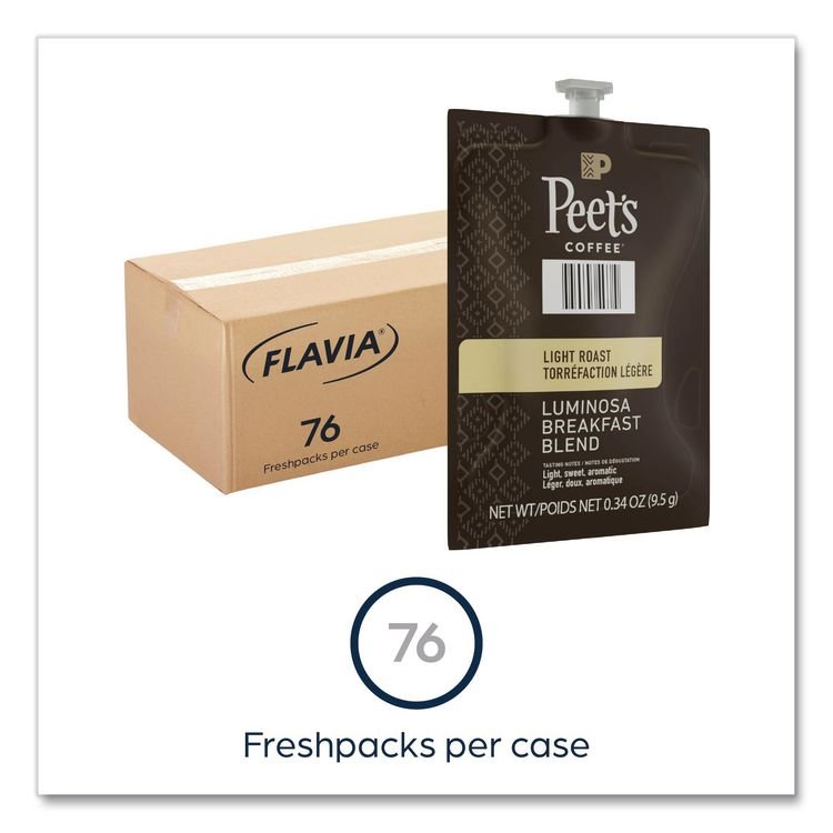 LAVAZZA Peet's Coffee Colombia Luminosa, Breakfast Blend, 76/Carton (LAV48037)