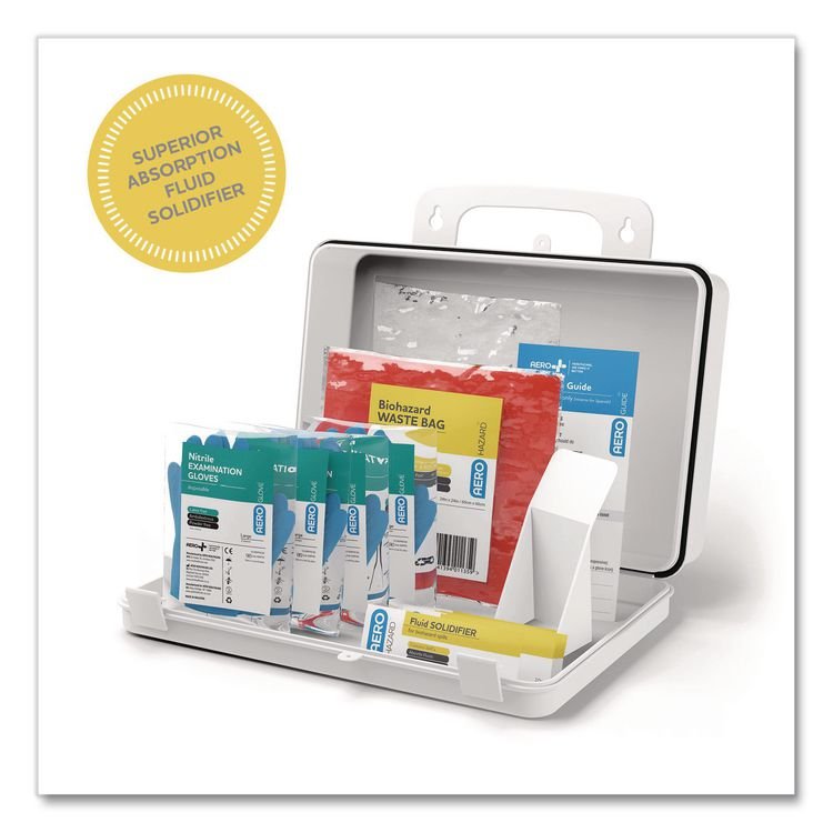 AERO HEALTHCARE 10 Series Bloodborne Pathogen Kit, 3 x 8.5 x 5.5 (AOHAKBF10W)