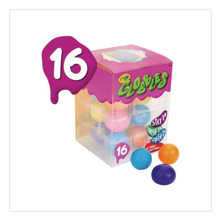 BINNEY & SMITH / CRAYOLA Globbles Squish Toys, Ages 4 and Up, Assorted Colors, 16/Pack (CYO747292)