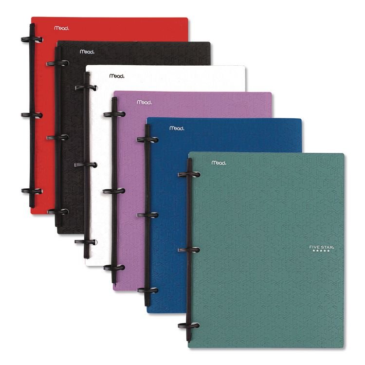 MEAD PRODUCTS FLEX Notebinder, 1" TechLock Rings, 3-Subject, Medium/College Rule, Randomly Assorted Cover Colors, (120) 11 x 8.5 Sheets (ACC08126)