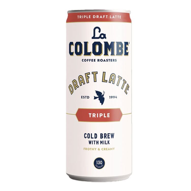 LA COLOMBE COFFEE ROASTERS Draft Latte Cold Brew, Triple Shot Espresso Latte, 11 oz Can, 12/Carton (LALLCT00501)