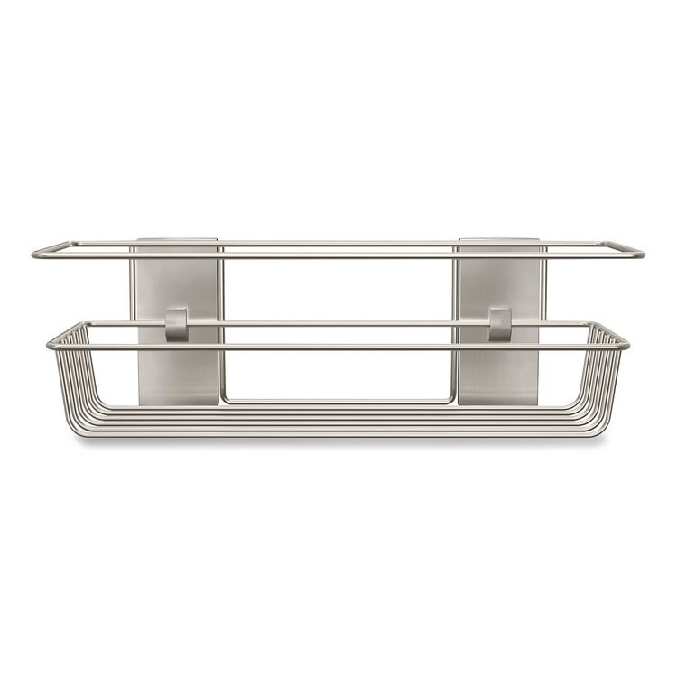 3M/COMMERCIAL TAPE DIV. Bath Shower Caddy, 12.75 x 4.25 x 4, Satin Nickel (MMM24358308)