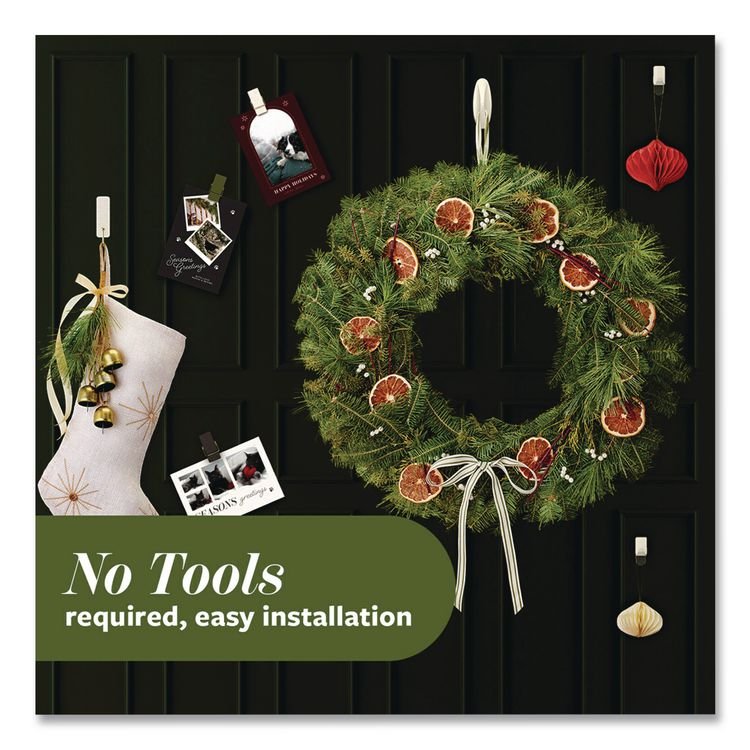 3M/COMMERCIAL TAPE DIV. Limited Edition Decorative Hook Variety Pack, (4) Small (Supports 1 lb), (2) Medium (Supports 3 lb), Plastic, White, 6/Pack (MMMPRMHP6ESF)