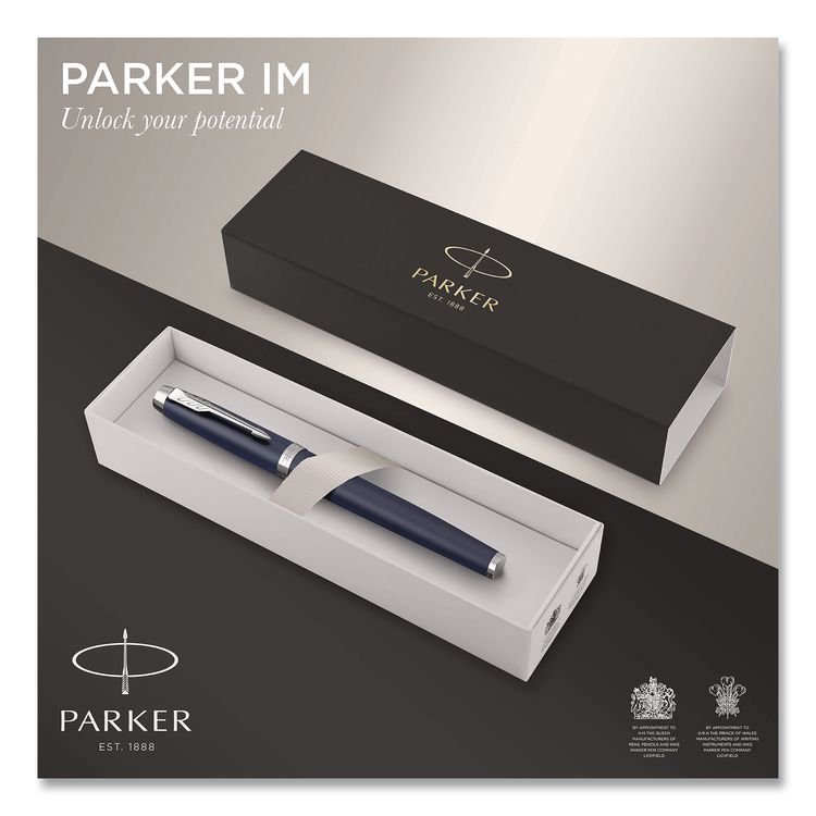 SANFORD IM Premium Rollerball Pen, Gift Box, Stick, Fine 0.7 mm, Black Ink, Black/Chrome Barrel (PAR1931661)