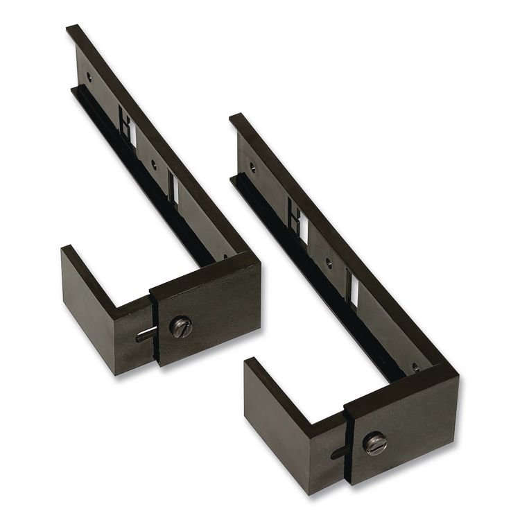 DEFLECTO CORPORATION Partition Brackets for Wall Files and File Pockets, Compatible with 1.5" to 2.5" Thick Walls, Black, Pair (DEF806177)
