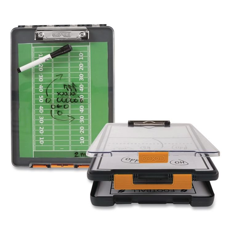 DEXAS INTL ClearView Clipcase Storage Clipboard, 0.35" Clip Capacity, Holds 8.87 x 12.25 Sheets, Gray/Orange (DSE5717804)