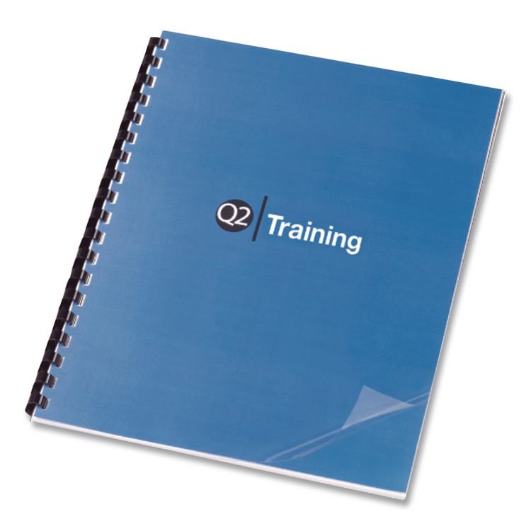 ACCO BRANDS, . ZipBind Presentation Cover, Plastic, Square Corners, 8.5 x 11, Black/Clear, 10/Pack (GBC26003)