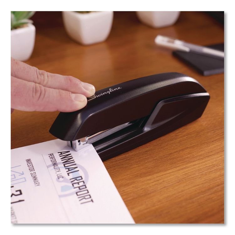 ACCO BRANDS, . Standard Full Strip Desk Stapler, Eco Version, 15-Sheet Capacity, Black, 12/Carton (GBC54501ECT)