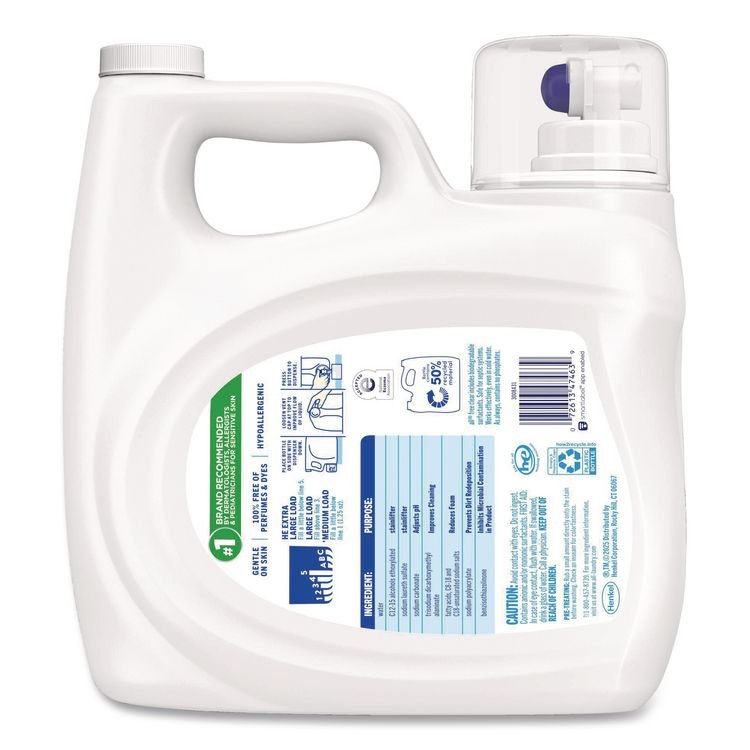 DIAL PROFESSIONAL Free Clear HE Laundry Detergent, 118 oz Bottle, 4/Carton (DIA47463)