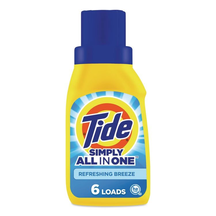 PROCTER & GAMBLE Simply All-In-One Liquid Laundry Detergent, Refreshing Breeze, 10 oz Bottle, 12/Carton (PGC00763)