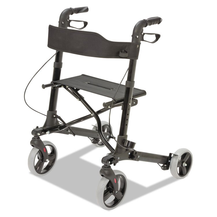 BRIGGS HEALTHCARE Gateway Aluminum Rollator, Adjusts 31" to 36", 300 lb Capacity, Black (BGH50150120200)