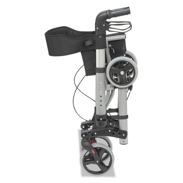 BRIGGS HEALTHCARE Gateway Aluminum Rollator, Adjusts 31" to 36", 300 lb Capacity, Titanium (BGH50150124100)