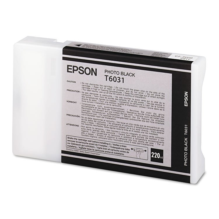 EPSON AMERICA, . T603100 (60) UltraChrome K3 Ink, Photo Black (EPST603100)