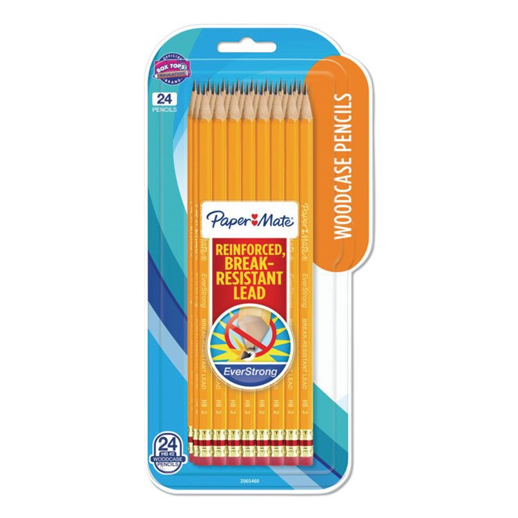 SANFORD EverStrong #2 Pre-Sharpened Woodcase Pencils, HB (#2), Black Lead, Yellow Barrel, 24/Pack (PAP2207846)