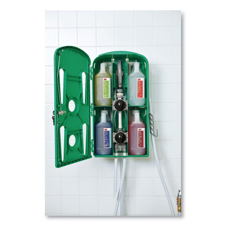 3M/COMMERCIAL TAPE DIV. Flow Control System Chemical Dispenser, Air Gap, (4) 0.5 gal, 12.25 x 6.3 x 22.5, Green (MMM85852)