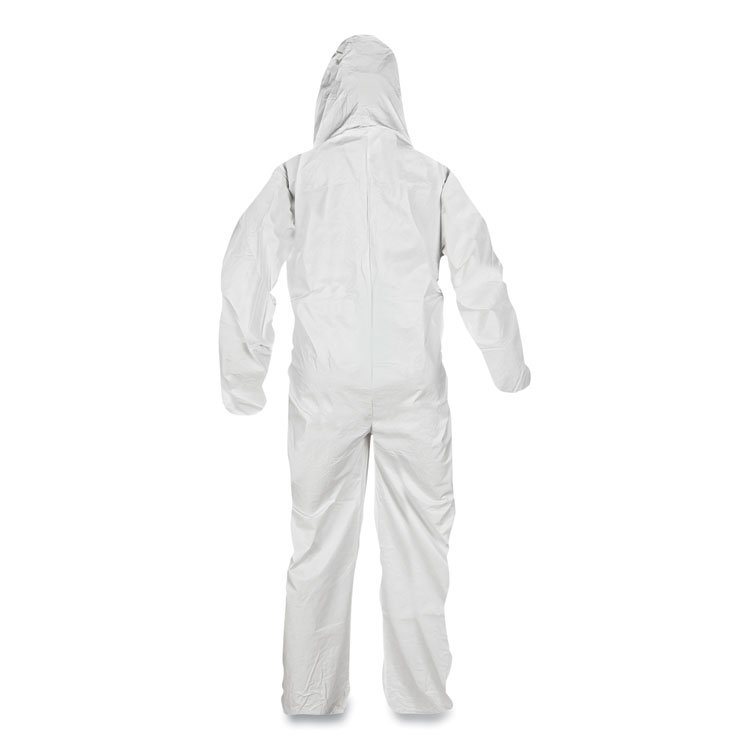 KIMBERLY-CLARK PROFESSIONAL A45 Liquid/Particle Protection Surface Prep/Paint Coveralls, Hood, Elastic Wrist/Ankles, 4XL, White, 25/Carton (ANS41509)