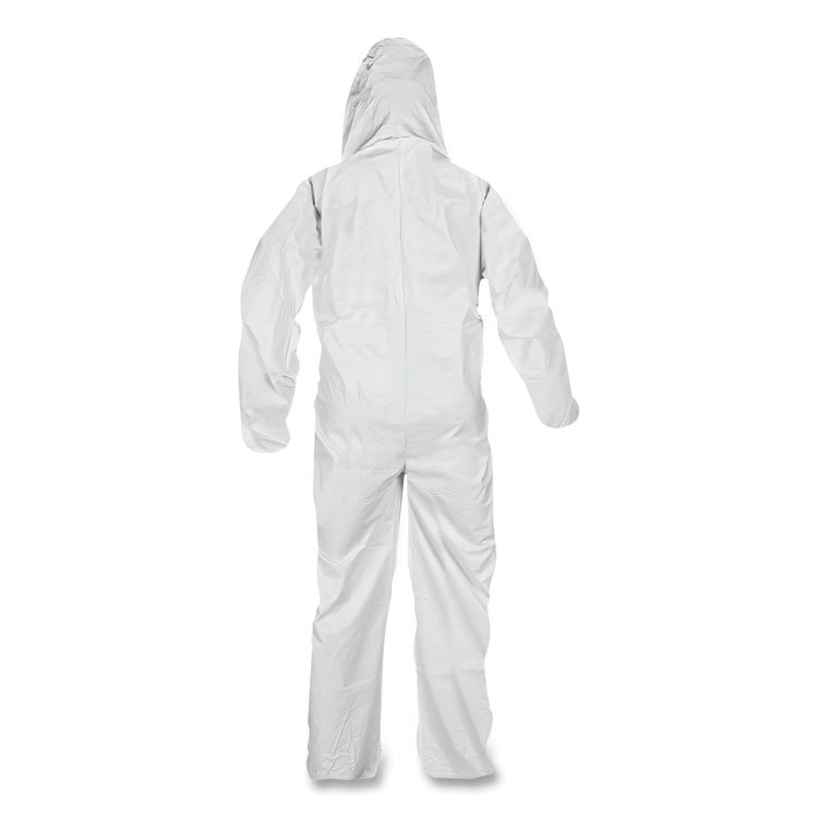 KIMBERLY-CLARK PROFESSIONAL A45 Liquid/Particle Protection Surface Prep/Paint Coverall, Zipper Front, Elastic Wrist/Ankles/Hood, XL, White, 25/Carton (ANS41506)