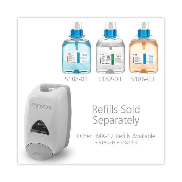 GO-JO INDUSTRIES FMX-12 Foam Soap Dispenser, 1,250 mL, 6.25 x 5.12 x 9.88, Dove Gray, 6/Carton (GOJ516006CT)