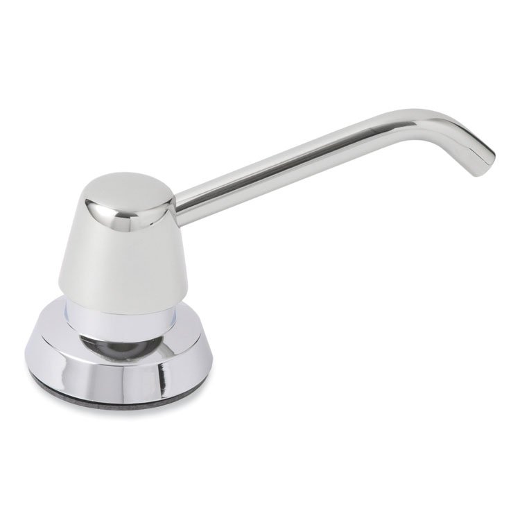 BOBRICK WASHROOM Manual Top-Fill Liquid Soap Dispenser, 4" Spout, 20 oz, 5.63 x 5.63 x 11.25, Chrome (BOB8221)