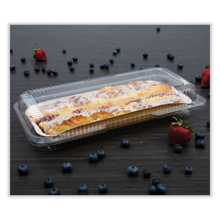 DART StayLock Clear Hinged Lid Containers, 8 x 13.38 x 2.6, Clear, Plastic, 200/Carton (DCCPET90UT1)