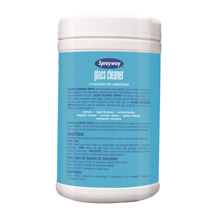 PLZ CORP Glass Cleaner Wipes, 1-Ply, 10 x 12, White, 6/Carton (CGC933)